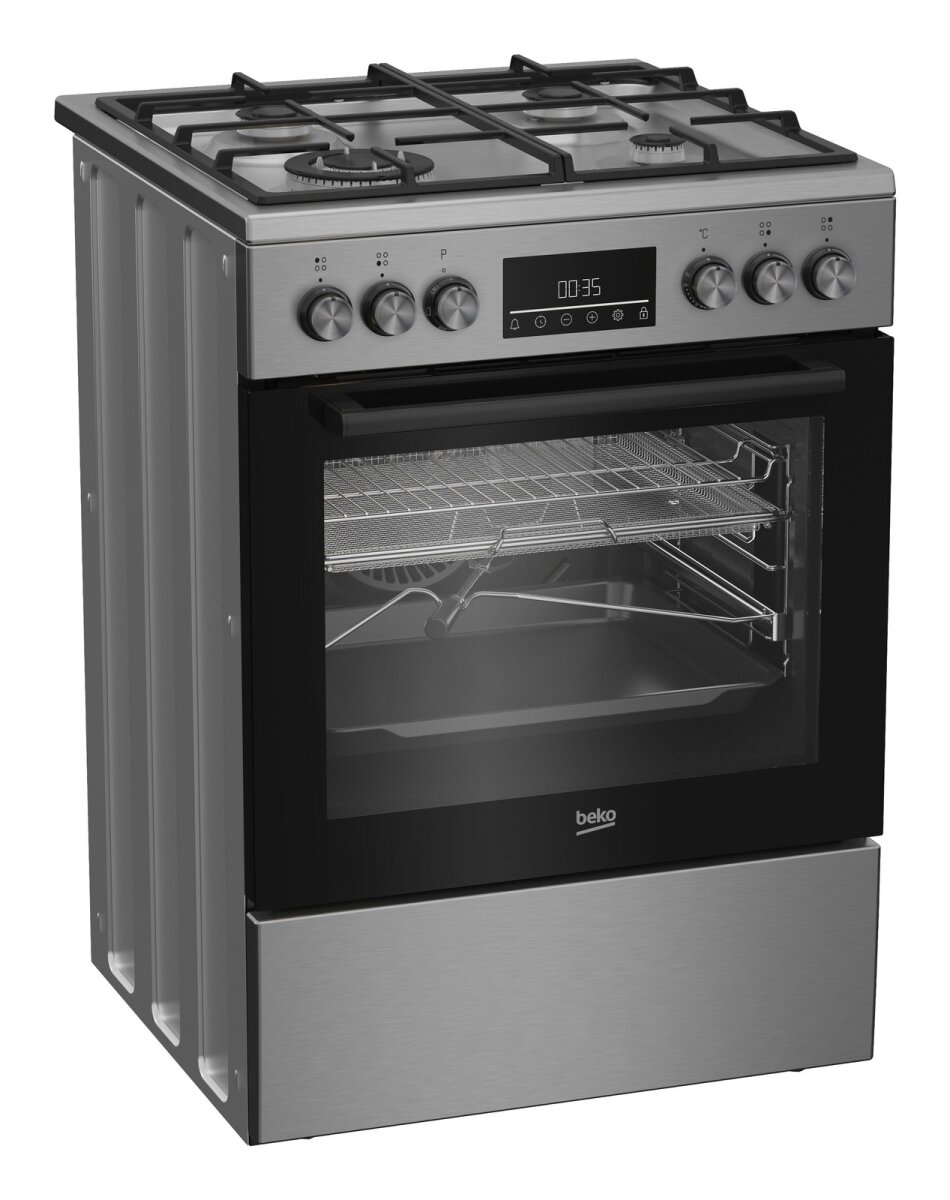 Beko FBMA61330GXDTN K&uuml;chenherd Freistehender Herd Elektro Gaskochfeld Edelstahl