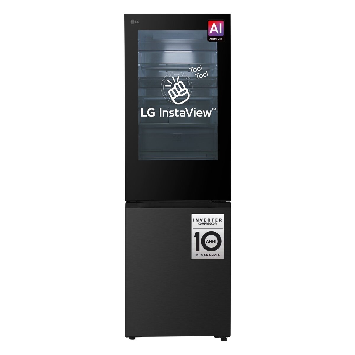 LG GBGS514CEV Freistehend 333 l Schwarz