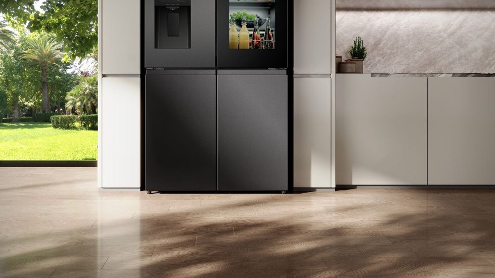 Dark stainless steel finish