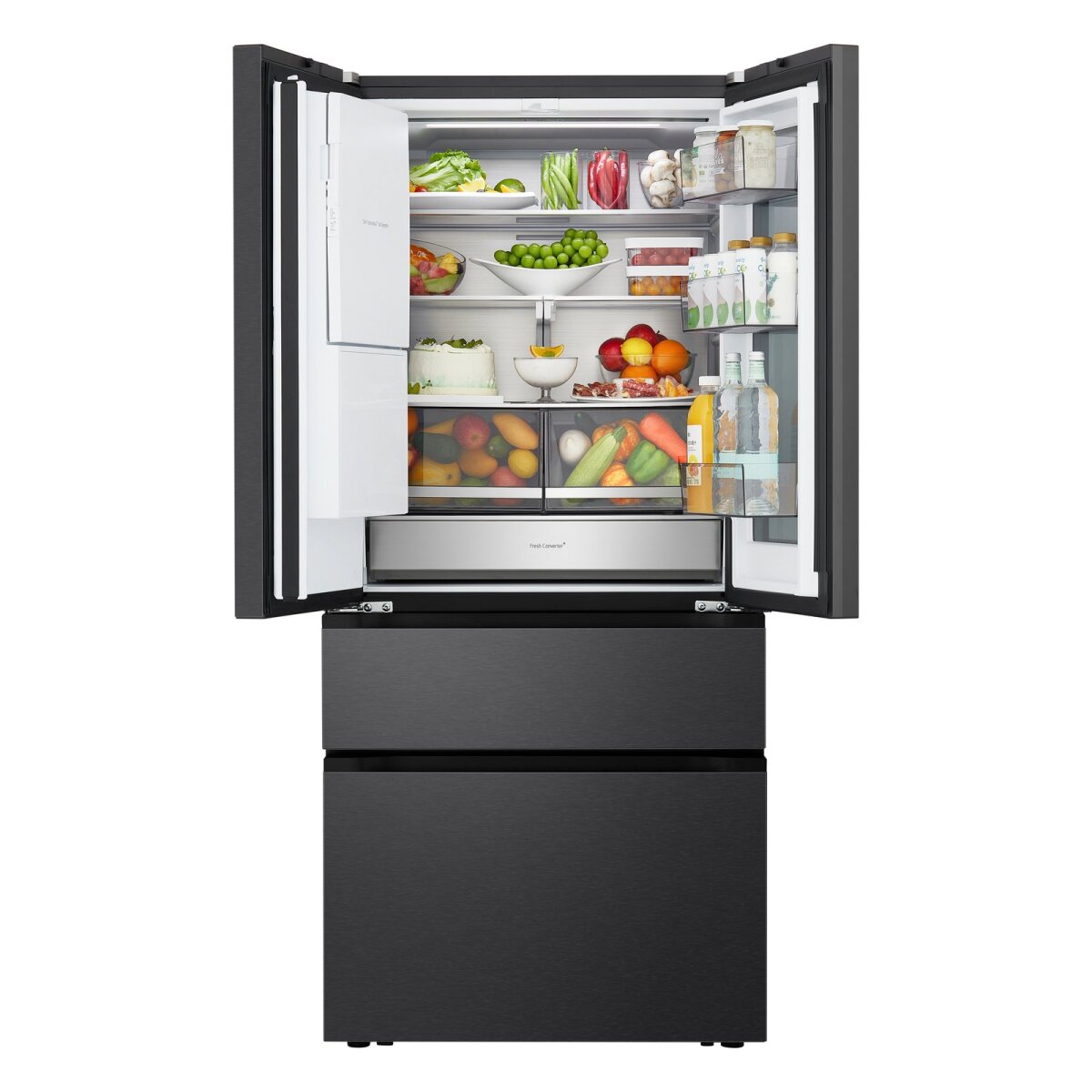 LG InstaView GMGS50DEEP Side-by-Side K&uuml;hlkombination Freistehend 550 l Schwarz