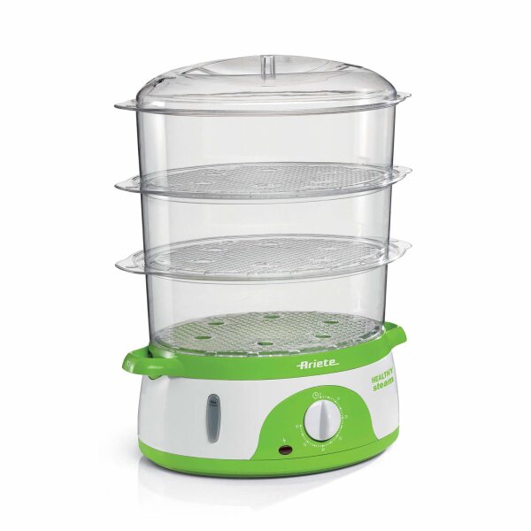 Ariete 0911/01 Dampfgarer 3 Korb/K&ouml;rbe Arbeitsplatte 800 W Wei&szlig;, Gr&uuml;n