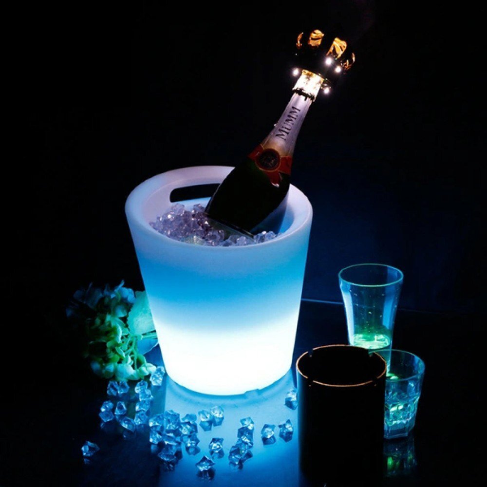 Techly I-LED ICEBUCKET Elektronischer Eisbeh&auml;lter Wei&szlig;