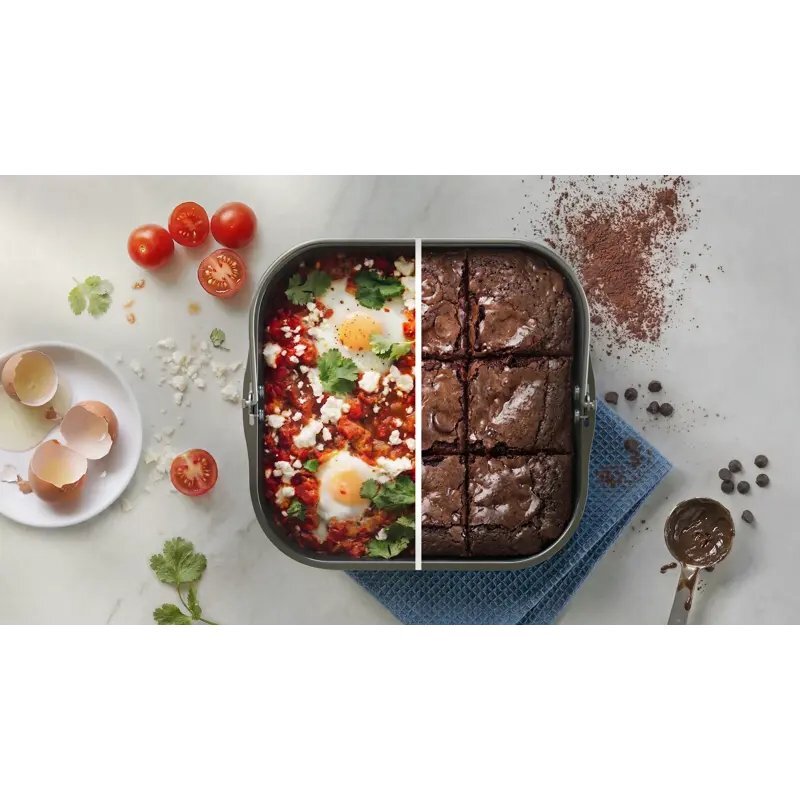 Ideal zum Backen und Kochen von Gerichten mit fl&uuml;ssiger Textur im Airfryer