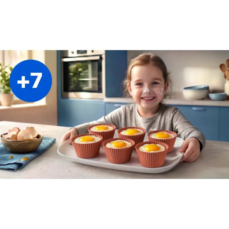 7 Silikon-Muffinf&ouml;rmchen f&uuml;r verschiedenste Gerichte