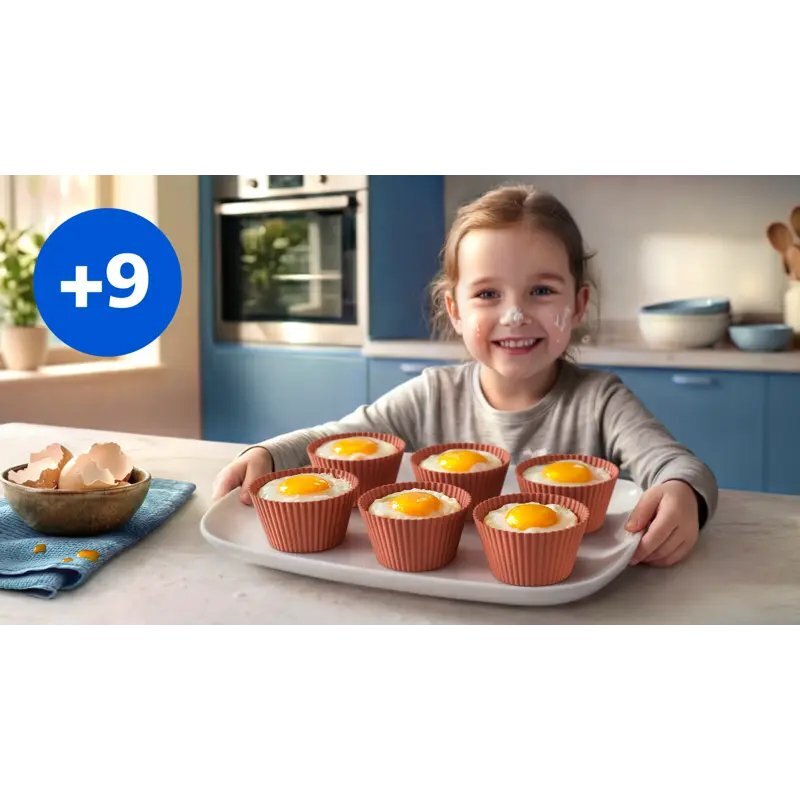 9 Silikon-Muffinförmchen für verschiedenste Gerichte