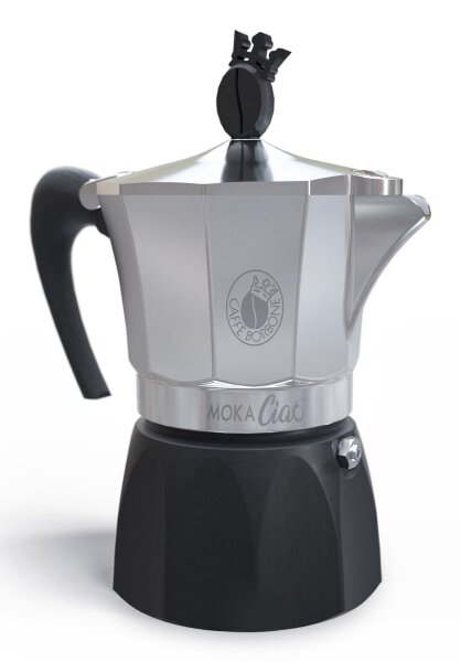 Caff&egrave; Borbone MokaCiao Vakuum-Kaffeemaschine Schwarz, Silber