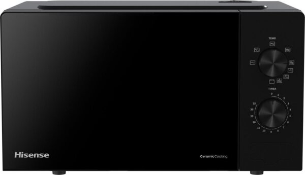 Hisense Mikrowelle mit Grillfunktion, 20 l, 700 W, Buttons, Schwarz