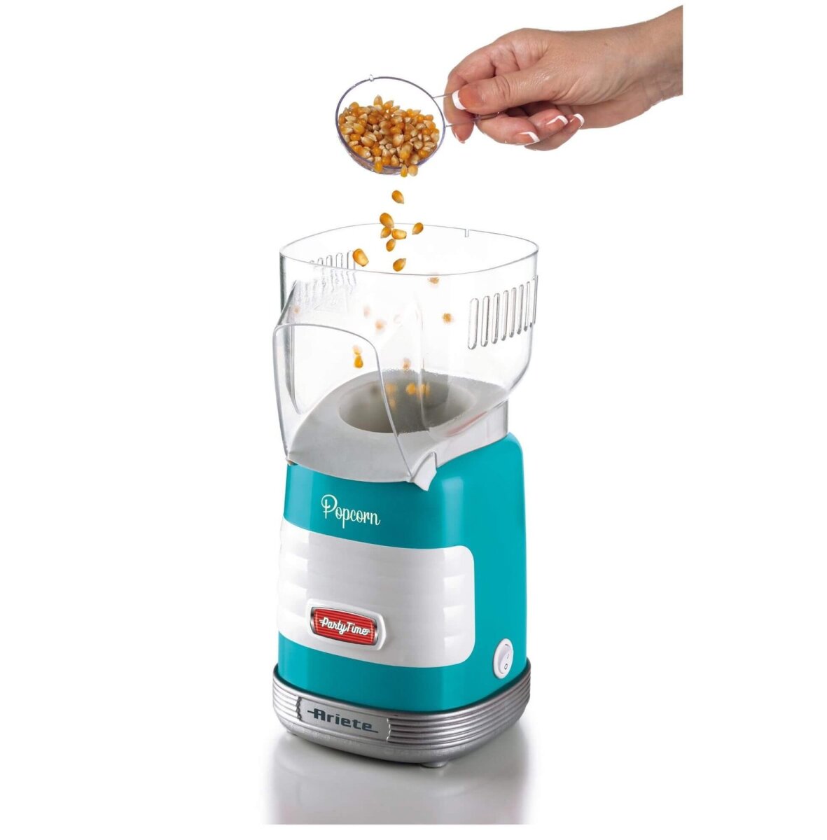 Ariete 2956/01 Popcornmaschine Blau, Transparent 1100 W