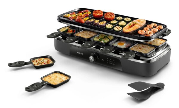 Philips HD6421/81 Raclette Grill 10 Person(en) 1500 W Schwarz