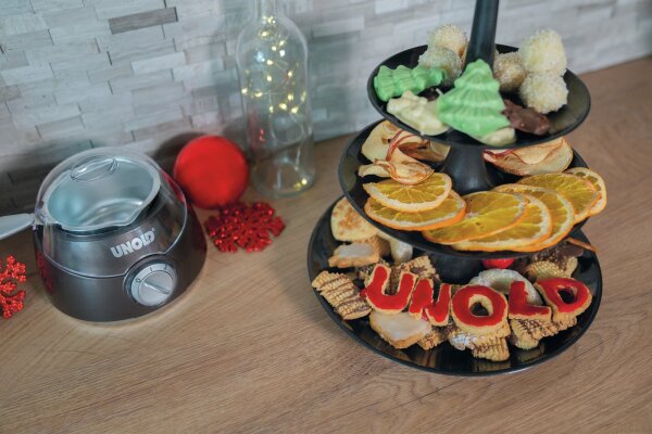 Unold Chocolatier Weihnachtsedition 48967 bk Schokoladenmaschine 0,25 l Schmelztiegel